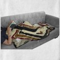 thumbnail image 6 of Abstract Soft Flannel Fleece Throw Blanket, Trippy Forms in Grunge Effects Butterflies Retro Illustration, Cozy Plush for Indoor and Outdoor Use, 50" x 70", Pale Yellow Caramel, by Ambesonne, 6 of 6