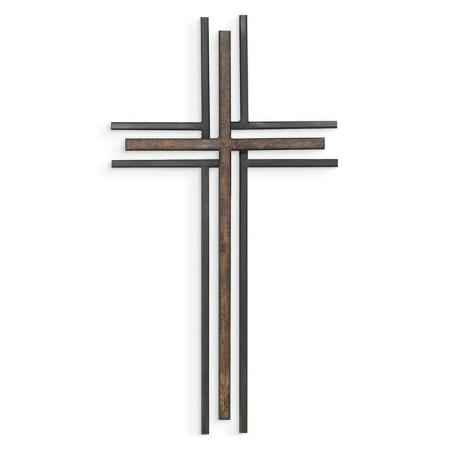 FB Jewels Expressions of Faith Black/Bronze Metal Wall Cross