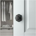 thumbnail image 2 of HDROUTAR190 Half Dummy Round Knob and Traditional Arch Rose Satin Black Finish, 2 of 3