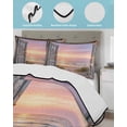 thumbnail image 3 of Twin XL Quilt Bedding Set, Vintage Door Coastal Reversible Summer Quilt 3 Pieces, Sunset Seaside Summer Beach Lightweight Bedspreads Coverlets with 2 Pillow Shams for All Seasons, 3 of 5