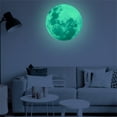 thumbnail image 4 of Pegatina oscura de 30 cm, 3D, luminiscente, grande, para pared, removible, con forma de luna fluorescente, para colgar., 4 of 8