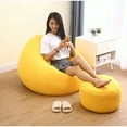 thumbnail image 4 of AUQ Bean Bag Cover,Ample Space Bean Bag for Stuffed Animals Storage,Stable Stitchline Bean Bag Chair Cover Only,Brown3, 4 of 4