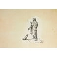 thumbnail image 2 of Guillaume Boichot 14x11 Gold Ornate Wood Frame and Double Matted Museum Art Print Titled - Draped Man and His Dog (1735 - 1815), 2 of 4