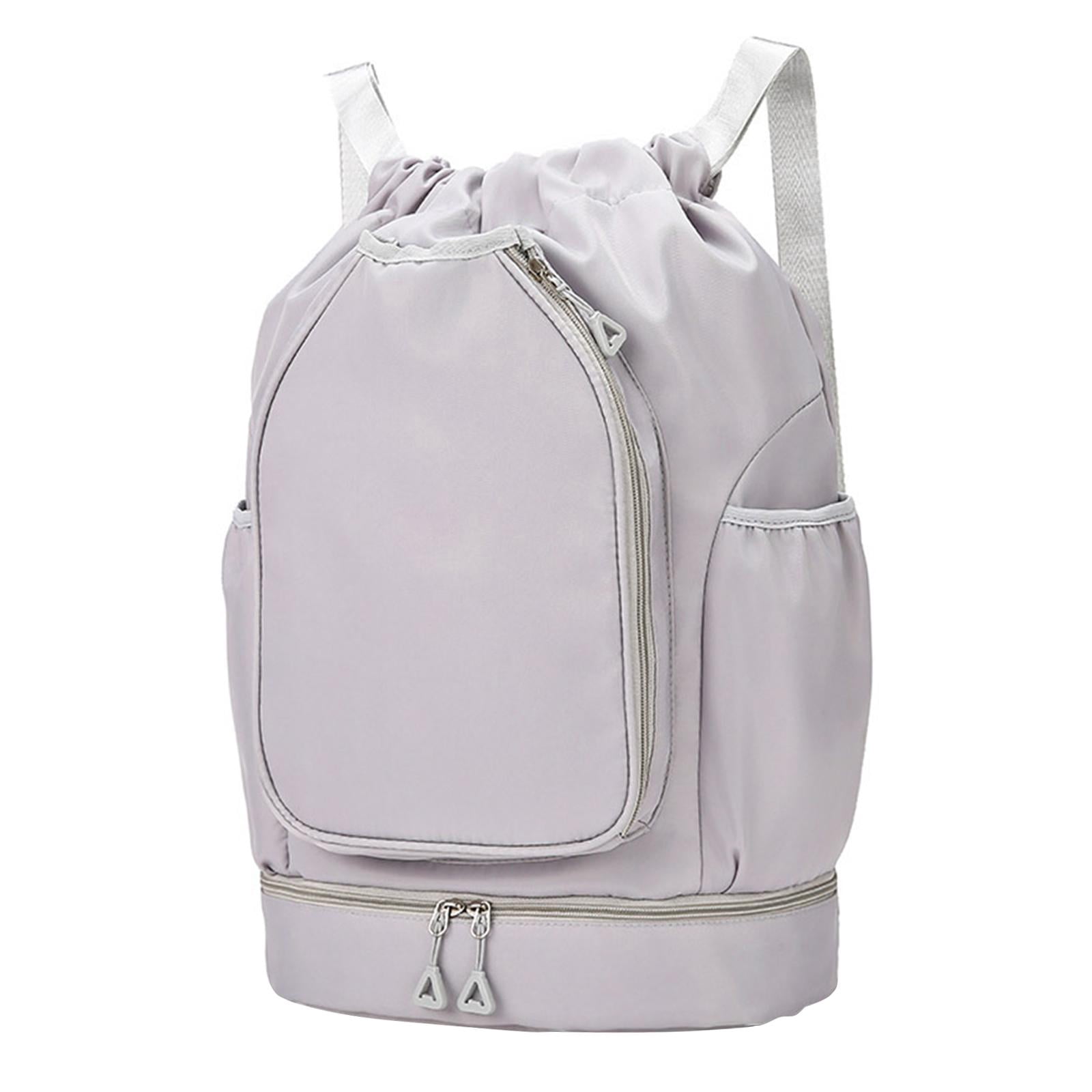 QccHieUs Tennis Backpack Badminton Racket Bag Drawstring Handbag Shoulder Bag for Outdoor Grey