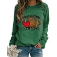 thumbnail image 1 of EQWLJWE T-Shirts de Baseball Maman pour Femmes Manches Longues Raglan Chandail Tops Saison de Football T-shirt Graphique Col Rond Blouse Manches Longues pour Femmes Tendance Grande Taille Tops d'Halloween, 1 of 5
