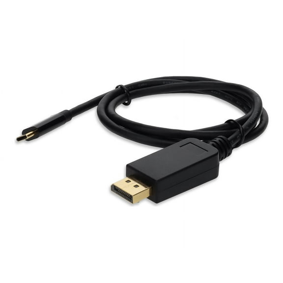 AddOn 3ft USB C 3.1 Male to DisplayPort Male Black Cable