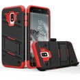 thumbnail image 2 of ZIZO BOLT Series Samsung Galaxy J2 Case Military Grade Drop Tested with Tempered Glass Screen Protector Holster J2 Pure Black Red, 2 of 6