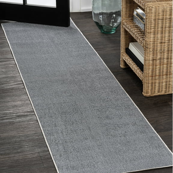 JONATHAN Y WASHABLE 2 x 8 Runner Rug, Twyla - Gray, WSH300F-28