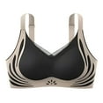 thumbnail image 4 of Brasieres de Mujer Tela de Mantequilla Ropa Interior sin Costuras con Realce En contraste de Color para Mujer Sujetador Deportivo Push up con Retracción y sin Aros Extra Grande, 4 of 4