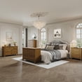 thumbnail image 7 of 6 Drawer Dresser, Wooden Storage Chest of Drawers with Exquisite Metal Handles, Large Wide Dresser TV Stand, Modern Drawer Organizer for Bedroom, Living Room, Hallway, Entryway, Brown, 7 of 7