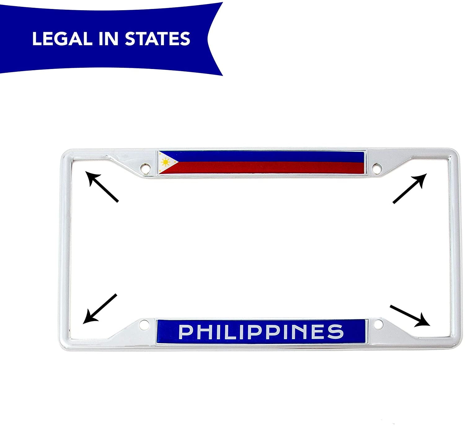 Desert Cactus Country of Philippines I Heart Love License Plate Frame for Front Back of Car Vehicle Truck Desert Cactus Country of Philippines I Heart Love License Plate Frame for Front Back of Car Vehicle Truck