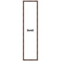 9x40 Frame Brown Bamboo with Dark Coffee/Walnut Finish | Solid Wood Picture Frame Width 0.75 Inches