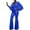 Blue_002, variant on Elegant Glittering Women's Jumpsuit with Deep V Neck Wide Sleeves and High Waist for Glamorous Evenings Womens Summer Jumpsuits 2024 Blue M