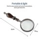 thumbnail image 4 of 10x Handheld Magnifying Glass With Handle, Antique Copper Magnifier, 4 of 5