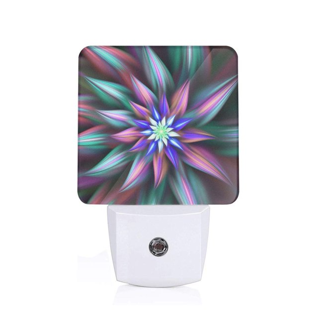 Balery Colored Abstract Luz Nocturna LED con Sensor Automático, Enchufe con Sensor Crepuscular, Luz Suave de 0.5W para Dormitorio, Pasillo, Baño-EU