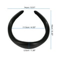 thumbnail image 3 of 1 Pc Classic Elegant Irregular PU Headband for Women for Girls 6.30"x5.51" Black, 3 of 4