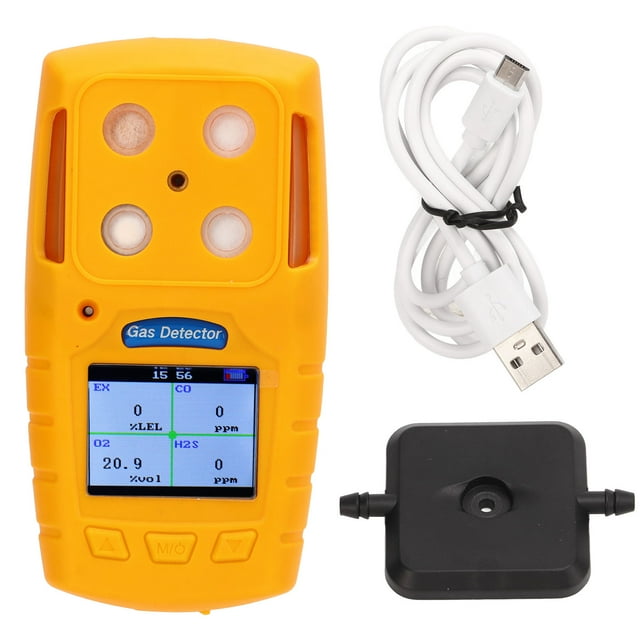 Detector de fugas de gas 4 en 1 Probador a prueba de explosiones Analizador de alarma de medidor de gas de alta sensibilidad