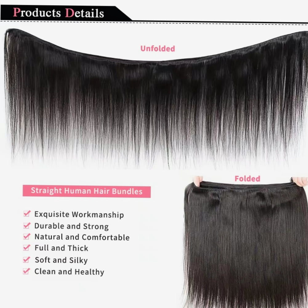 Multi-Purpose Brazilian Raw Virgin Unprocessed Human Hair Extensions Bone Straight 3 4 Bundles Double Weft Bulk Braiding Hair 30 Inch – Typpkmm