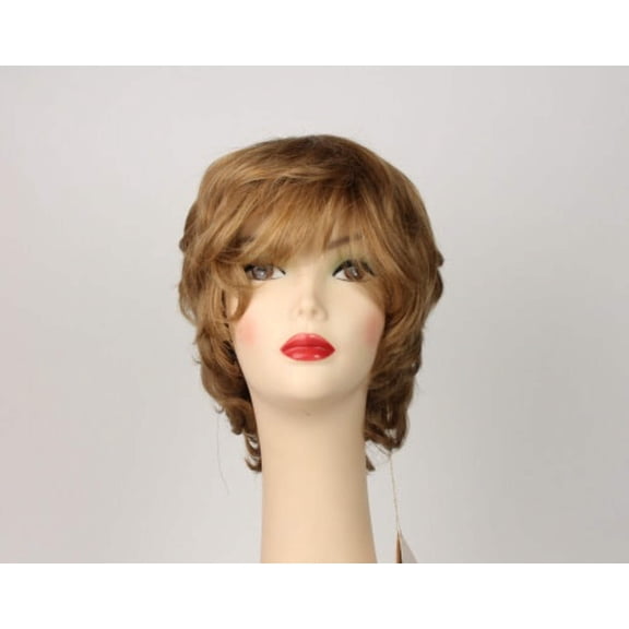 European Human Hair Freeda Wig Medium-Light Blonde Linda With Red Tones Size L