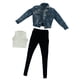 thumbnail image 5 of Chaqueta vaquera para mujer a escala 1:6, figura femenina de cosplay, ropa corporal para mujer de 12 pulgadas Azul oscuro, 5 of 9