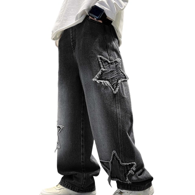 Niñas Vestido de Denim Estampado Estrella Cintura Ajustable con Pliegues Y Bolsillo Deportivo Casual para Niños