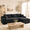 Gray, variant on 94.5" Cloud Modular Sectional Sofa Couch with Reversible Chaise, Oversized L-Shaped Corduroy Couch, Deep Seat 4-Seat Compressed Sofa for Living Room, No Assembly Required, Green