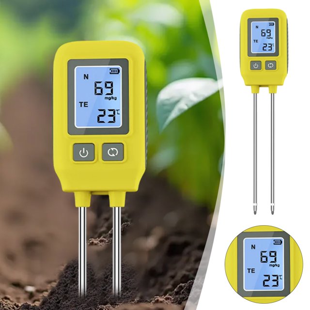 WIFKLSIIPG 4 in 1 User Friendly Soil Tester Soil Testing Instrument for Soil Fertility and Temperature Testing in Various Environments
