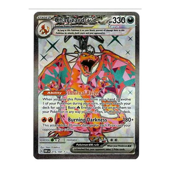 Juego de cartas coleccionables Pokémon Charizard ex 215/197 Ultra Rare