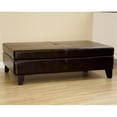 thumbnail image 2 of Bowery Hill Leather Storage Coffee Table Ottoman in Dark Brown, 2 of 2
