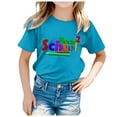thumbnail image 3 of TJAZFJPA Top Coat Saison Scolaire T-Shirt Fille Été Manches Courtes Hauts Doux et Confortables Rentrée des Classes Imprimés Mode Style Décontracté Automne Hauts 2024 Tendance Hauts Fille, 3 of 5