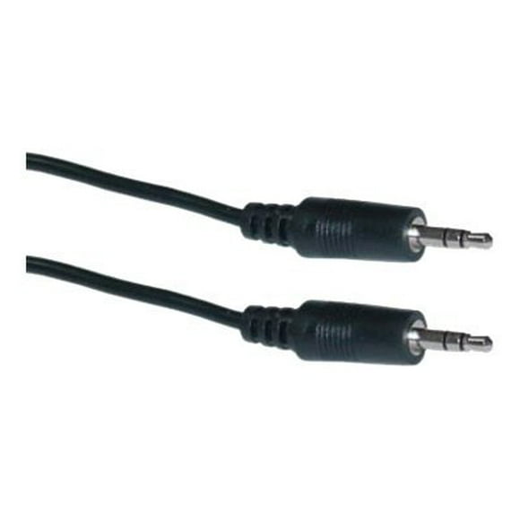 CableWholesale.com - Câble Audio - Mini-Téléphone Stéréo 3,5 mm Mâle à Mini-Téléphone Stéréo 3,5 mm Mâle - 6 Pieds - Blindé - Noir