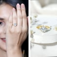 thumbnail image 3 of Rosec Jewels Lab Created Diamond Engagement Ring 2 Ct- 7x9 mm Oval Diamond - EF-VS Quality, 14K Yellow Gold, US 10.00, 3 of 8