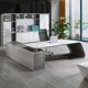 thumbnail image 3 of Painted office desk fashion atmosphere computer desk executive desk white table and chair combination My Lux Decor Round, 3 of 13