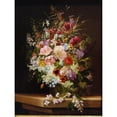 thumbnail image 2 of Adelheid Dietrich 12x14 Gold Ornate Wood Frame and Double Matted Museum Art Print Titled - Still Life of Flowers (1868), 2 of 4