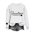 thumbnail image 2 of Ecqkame Patrick's Day Sweatshirts Floral Printed Shirt Casual Irish Gift Long Sleeve Crew Neck Graphic Pullover Tops C-White M on Clearance, 2 of 4