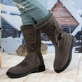 thumbnail image 2 of Women's Mid-Calf Winter Suede Boots With Side Zipper Lined Casual Footwear For Style Comfort And Warmth, 2 of 8