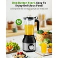 thumbnail image 5 of Suodoka Countertop Blender Food Processor Combo, 4 in 1 Kitchen Electric Blender/Grinder/Chopper,New, 5 of 8