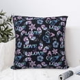 thumbnail image 4 of Yiaed Love Butterflies Print Pillow Covers Super Soft Decorative Square Throw Pillow Covers Case Cushion Covers for Sofa Couch Bedroom Car Decor（No pillow core）-12"x12", 4 of 7