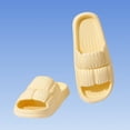 thumbnail image 5 of Wensltd Women Flat Slide Slippers Open Toe Soft Sole Lightweight Wide Width Daily Outdoor Walking Slippers Yellow, 5 of 5
