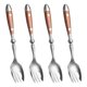thumbnail image 1 of 4 Pcs Metal Sporks Set,Stainless Steel Salad Spoons with Bakelite Handle,Salad Forks Spork for Salad,Fruit,Dessert, 1 of 5