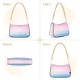 thumbnail image 7 of FORMRS Womens Shoulder Bag with Chain Strap Clutch Purse Cute Tote Handbag, Light Pink Stripes, 7 of 7