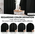 thumbnail image 3 of Deconovo Blackout Curtains for Wide Windows, Back Tab Rod Pocket Room Darkening Drapes, 70x72 in, Black, Set of 2, 3 of 7
