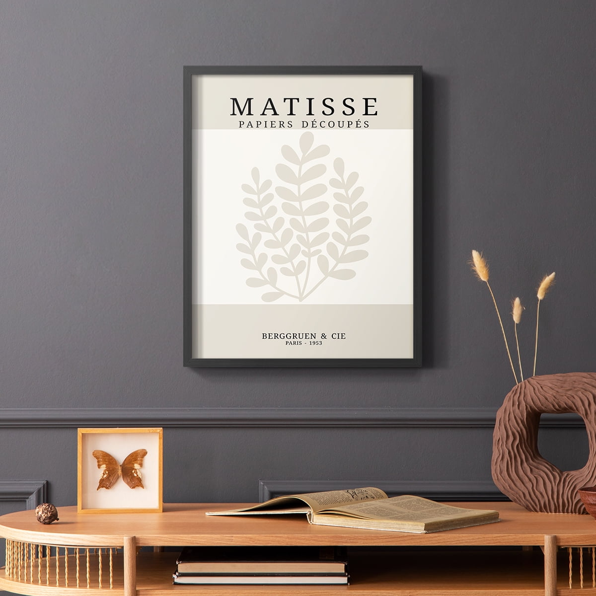 Matisse CDXVI in Black Solid Wood Framed Print No Nail Hanging
