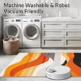 thumbnail image 5 of ODIKA 4'x6' Machine Washable Non-Slip Area Rug, Dynamic Waveform with Curved Stripes and Gradient Color Transitions High Traffic Rug, Orange, 148830, 5 of 7