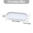 thumbnail image 3 of White Round Soap Dispenser Tray, Plastic Vanity Tray for Bathroom Decorative, Jewelry Ring Dish, Comestic Holder, Kitchen Sink Countertop Organizer Plate, 9.84x4.33x0.79", 3 of 5