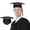 Black, variant on Graduation Cap 2026 with Tassel Unisex Matte Bachelor High School Cap Adjustable Size