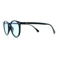 thumbnail image 6 of Hipster Thin Horn Rim Round Plastic Retro Normcore Sunglasses Black - Blue, 6 of 8