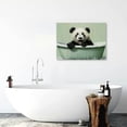 thumbnail image 5 of JRXY  Happy Panda in Bathtub Canvas Wall Art by Roozbeh 16x12inch, 5 of 6