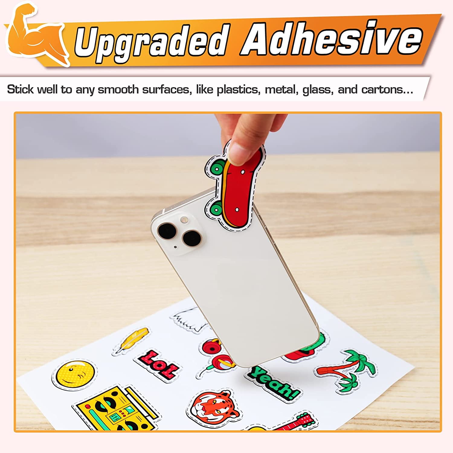 KOALA Glossy Sticker Paper for Inkjet Printers, 120 Sheets, Self-Adhesive Glossy Photo Paper  8.5 x 11, Glossy White Lable Paper