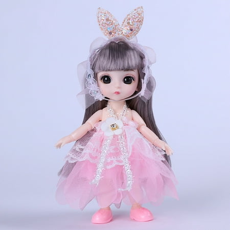 

Toyella 6-inch 16cm Yameng Le Dolls For Dressing Up Multi-joint Fashion BJD Princess Girl Toy B Style 17cm Doll Clothes Shoes